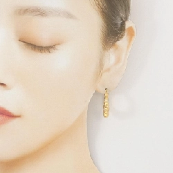 K18 Ba màu Heart Bông tai - Hàng hiệu Chính hãng 866093