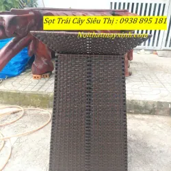 Xưởng sản xuất sọt mây trưng bày trái cây siêu thị màu vàng mây chính hãng 762128