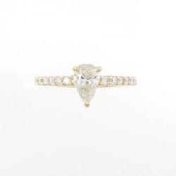 Nhẫn kim cương K18YG 0.521CT G SI1 hình giọt nước - Hàng hiệu Authentic 874376