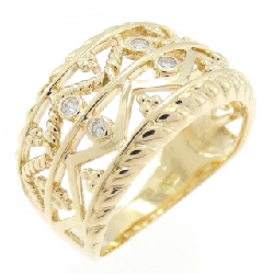 Nhẫn kim cương K18YG 0.10CT