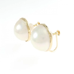 K18YG Mabe Pearl Bông tai - Hàng hiệu Authentic 872364