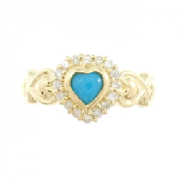 Nhẫn hình trái tim ngọc turquois K18YG - Hàng hiệu Authentic 853240