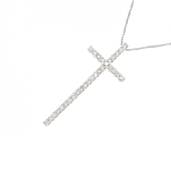 K18WG Dây chuyền kim cương chéo 0.56CT - Hàng hiệu chính hãng 858140