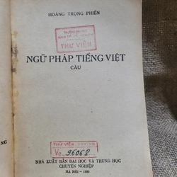 Ngữ pháp tiếng Việt  : Câu | Hoàng Trọng phiên 322424