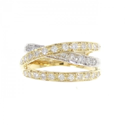 Nhẫn kim cương K18YG/PT900 0.50CT 670351