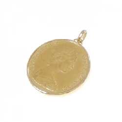 K18YG(枠) Mặt dây chuyền đồng tiền - Hàng hiệu Authentic