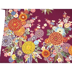 Áo kimono tay dài với thêu chế tác Yūzen - Hàng hiệu Authentic 878143