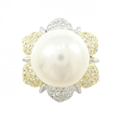 Nhẫn ngọc trai trắng PT900/K18YG 13.5mm 669287