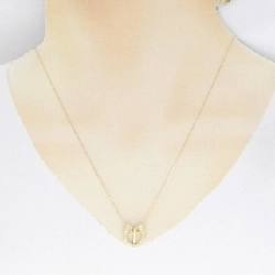 K18YG 2WAY Móng ngựa × Đan chéo Dây chuyền kim cương 0.20CT - Hàng hiệu Chính hãng 861753