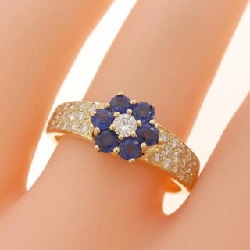 Nhẫn Sapphire Hoa K18YG 0.50CT 669356