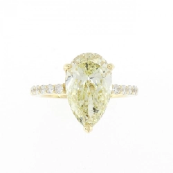 Nhẫn kim cương K18YG 3.003CT LY SI2 hình giọt nước - Hàng hiệu Authentic 872887