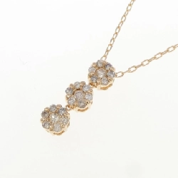 K14PG/K18PG Hoa Đá Kim Cương Dây Chuyền 0.30CT - Hàng hiệu Chính hãng 858029