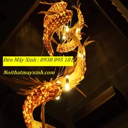Xưởng làm đèn mây hình cá độc đáo, đèn cá bằng mây tre đan 551292