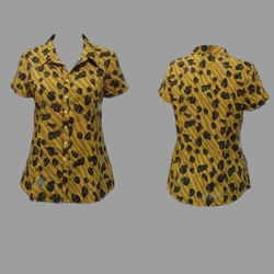 Sơ mi vàng hoạ tiết size M  485598