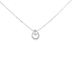 K18WG Dây chuyền kim cương 0.10CT - Hàng hiệu Chính hãng