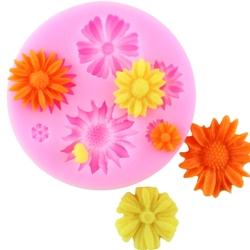 Bộ 4 khuôn silicon làm bánh, rau câu hoa hồng cánh tim, hoa mẫu đơn – Mã số 1149 338435