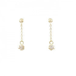 K18YG Bông tai kim cương 0.10CT - Hàng hiệu Chính hãng