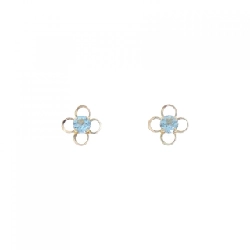 K18YG Hoa Tai Blue Topaz - Hàng hiệu Chính hãng