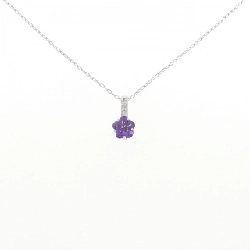 K18WG Mặt dây chuyền Amethyst - Hàng hiệu Authentic