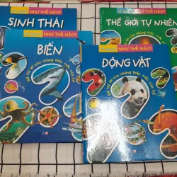 4 quyển THẾ GIỚI TỰ NHIÊN cho BÉ TÌM HIỂU. Ảnh màu: ĐỘNG VẬT, BIỂN, SINH THÁI, TỰ NHIÊN