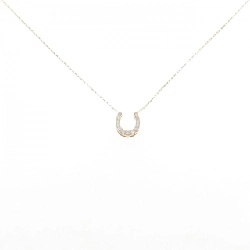 K18YG Móng ngựa Kim cương Dây chuyền 0.20CT - Hàng hiệu Chính hãng