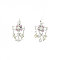 K14WG Đá màu Bông tai - Hàng hiệu Chính hãng