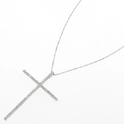 K18WG Dây chuyền kim cương chéo 1.00CT - Hàng hiệu Chính hãng 862078