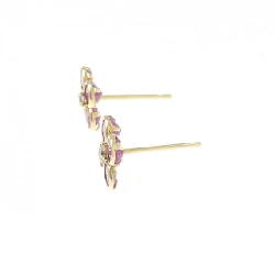 K18YG Bông tai Ruby - Hàng hiệu Chính hãng 876322