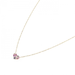 K18YG Dây chuyền đá màu hình trái tim - Hàng hiệu Authentic 859608