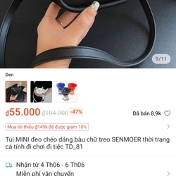 Túi đeo chéo đen 464300