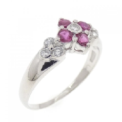 Nhẫn Ruby Hoa PT900 - Hàng hiệu Chính hãng