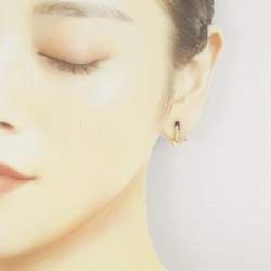 K18YG Đá tổng hợp Bông tai - Hàng hiệu Chính hãng 870729