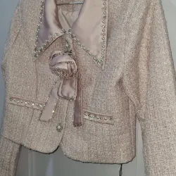 Set vest nữ phối đính ngọc trai và họa tiết tinh tế size M 746062