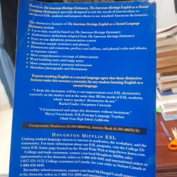 The AMERICAN HERITAGE ENGLISH as a SECOND LANGUAGE Dictionary 499312