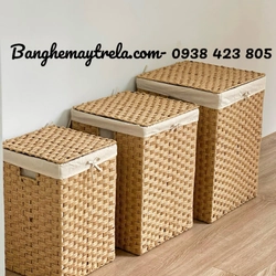 Gio vuông đựng đồ khách sạn giả mây 445158