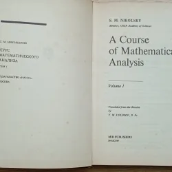 Sách Toán A Course of Mathematical Analysis 906771