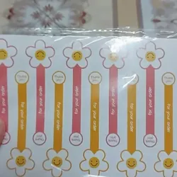 Set 100 Nhãn Dán Dài In Chữ thank you Màu Đen 592820