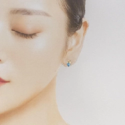 K18YG Blue Topaz Bông tai - Hàng hiệu Chính hãng 865763