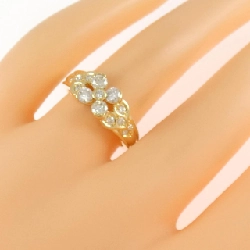 Nhẫn kim cương hoa K18YG 0.70CT 667818