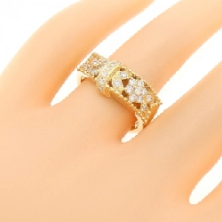 Nhẫn kim cương hoa K18YG 0.53CT 671924