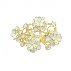 Nhẫn men hoa K18YG - Hàng hiệu Authentic 850459