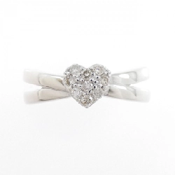 Nhẫn kim cương hình trái tim K18WG 0.15CT - Hàng hiệu chính hãng 850337