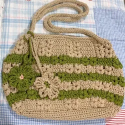 TÚI SỢI  MÓC TAY HOẠ TIẾT DỄ THƯƠNG - HANDMADE CROCHET BAG 763509