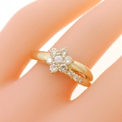 Nhẫn kim cương hoa K18YG 0.50CT 668495