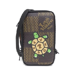 Túi đeo vai Louis Vuitton Damier Giant (LV Squared) Double Phone Pouch N40377 - Hàng hiệu Chính hãng