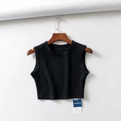 Áo croptop TODOBLACK không tay phong cách punk Hàn Quốc thời trang mùa hè cho nữ 442561