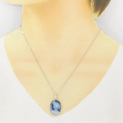 K18WG Mặt dây chuyền ngọc bích - Hàng hiệu Authentic 860345