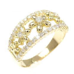 Nhẫn kim cương hoa K18YG 0.45CT