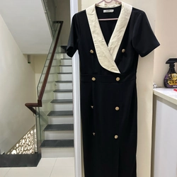 Đầm Lavish size M kiểu công sở như mới màu đen 362209