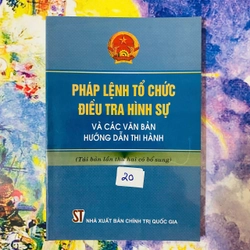 PHÁP LỆNH TỔ CHỨC ĐIỀU TRA HÌNH SỰ